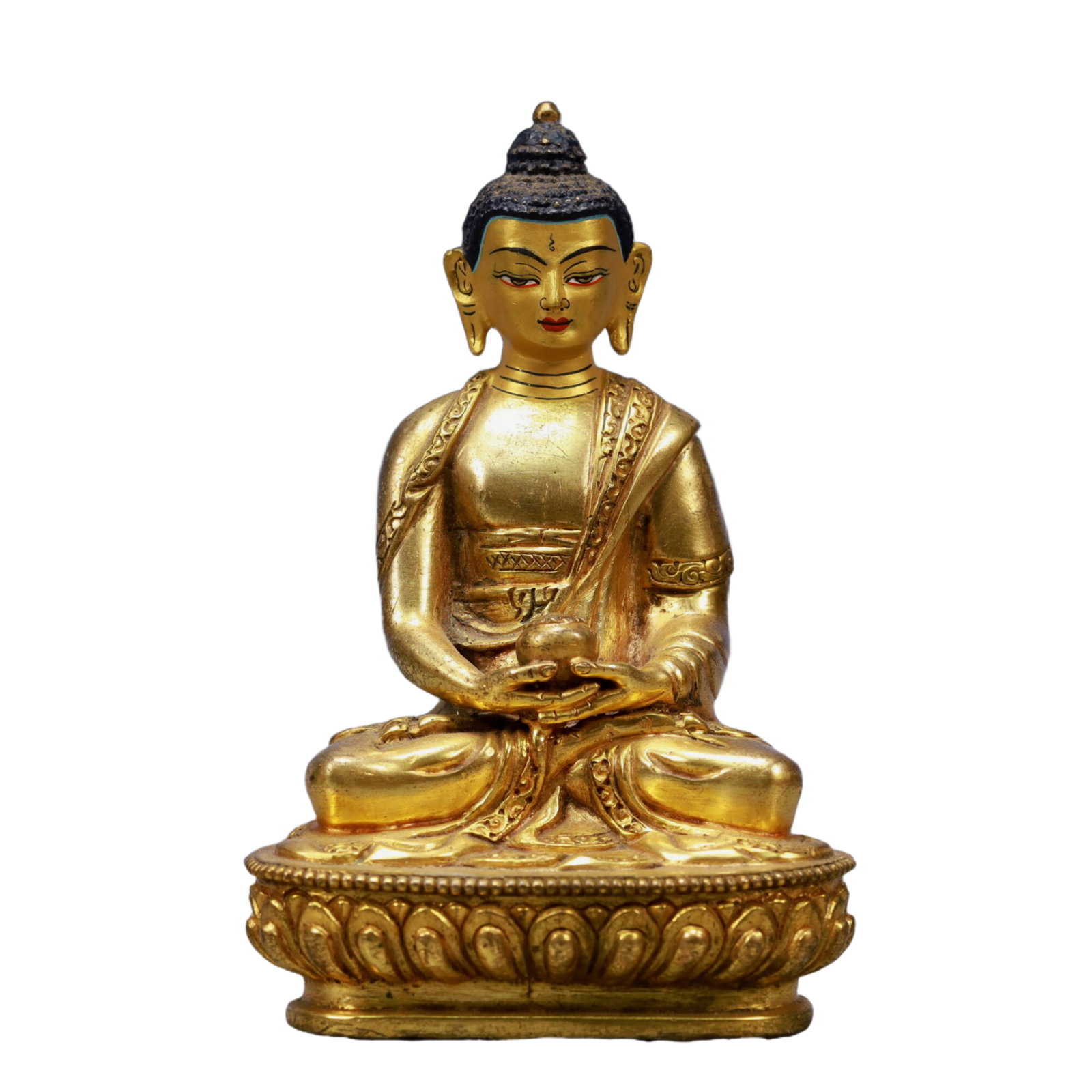 A Solemn Gilt Bronze Statue of Sakyamuni