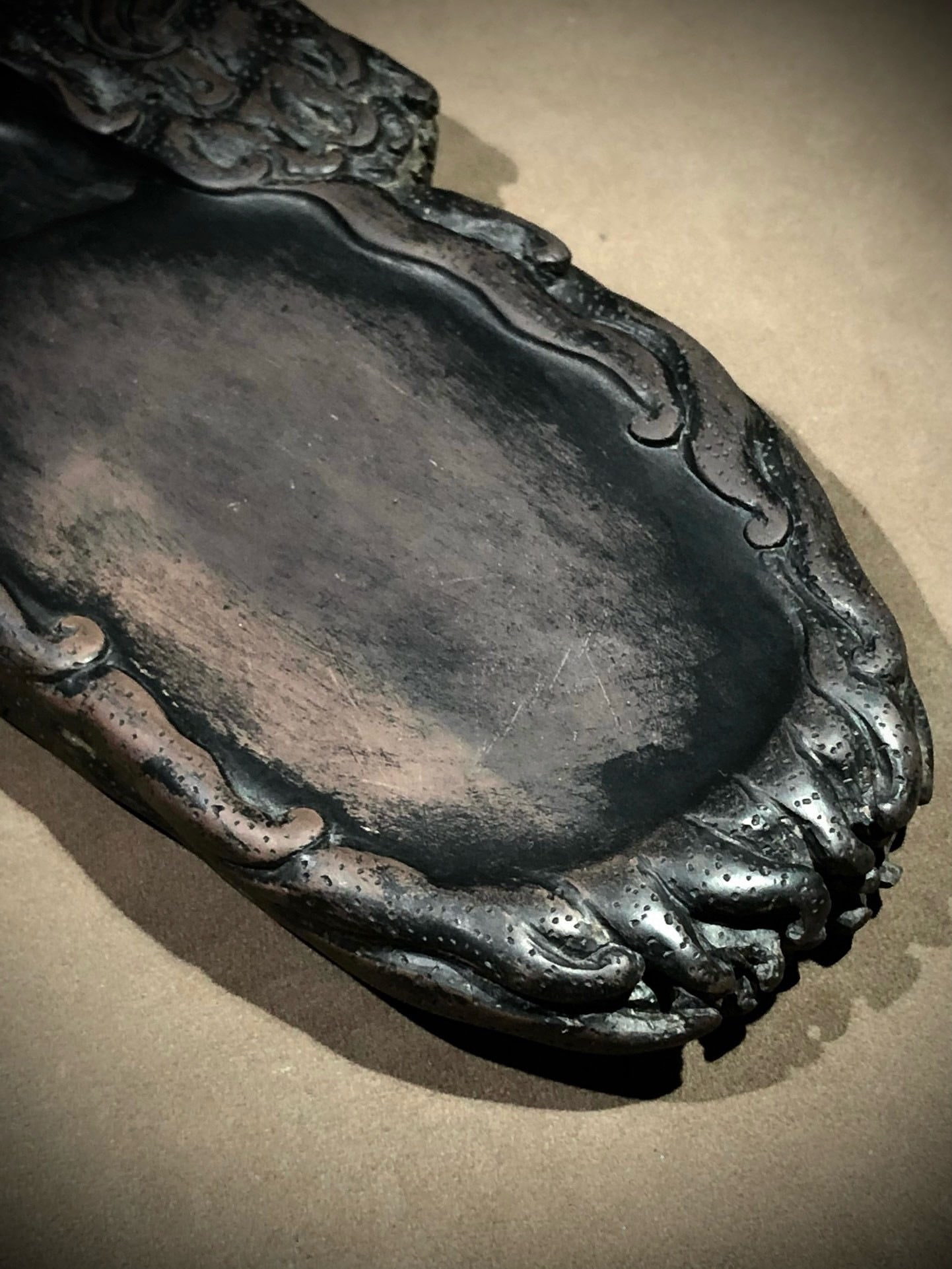 An Exquisite Bergamot Pattern Pattern Inkstone,with poem - 2