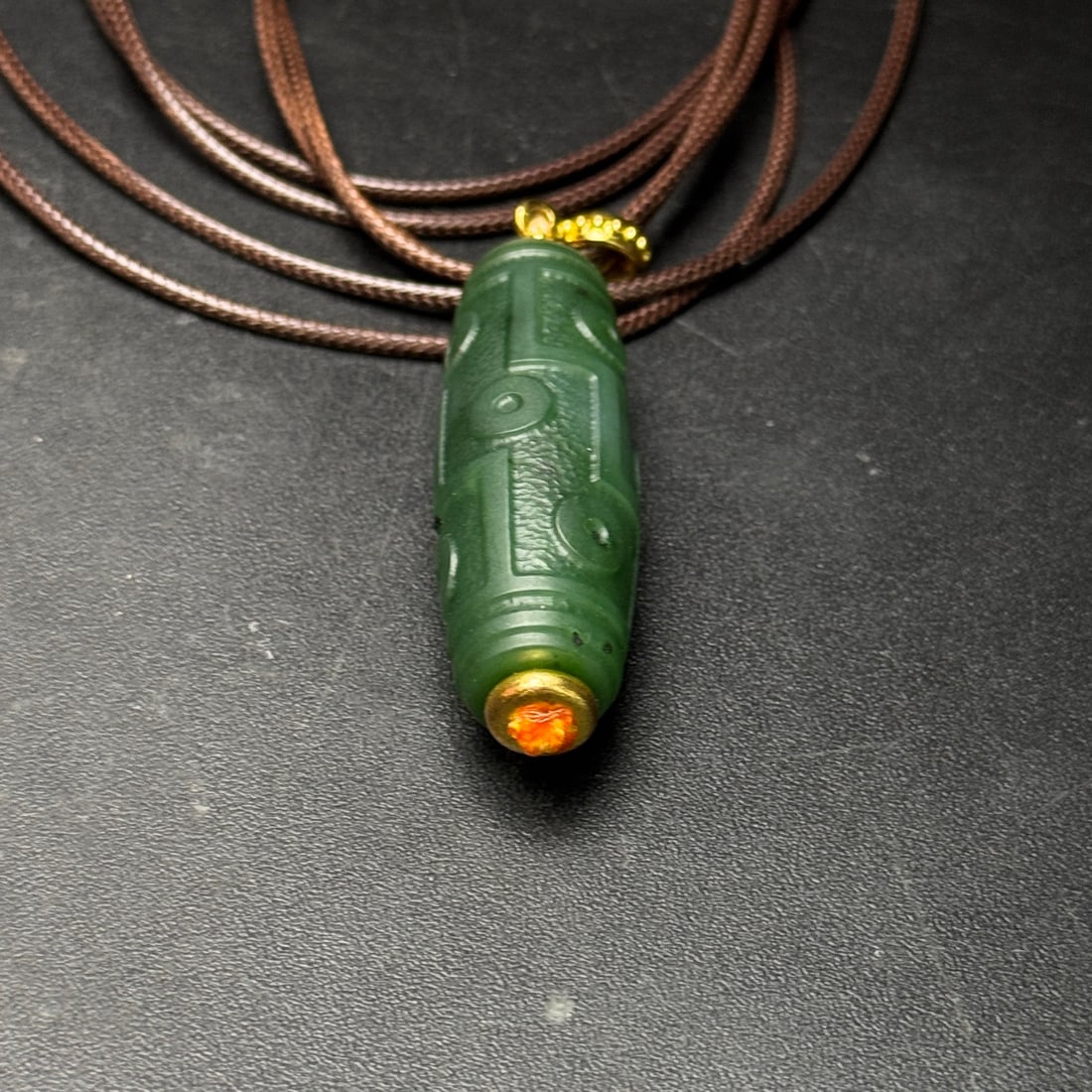An Exquisite Jasper Dzi Bead - 5