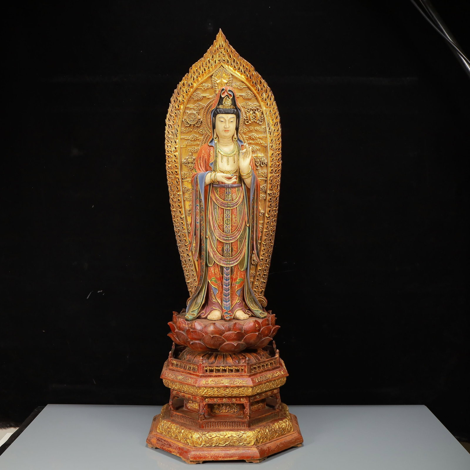 An Exquisite Camphor wood Statue of Avalokitesvara