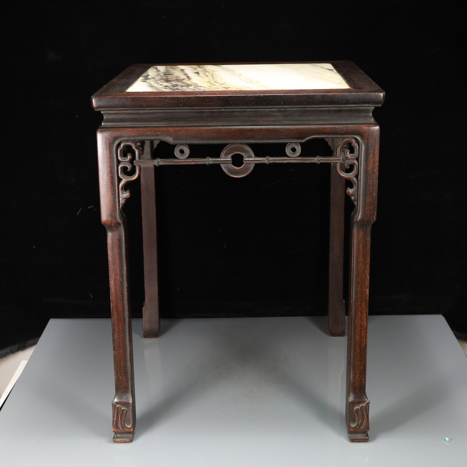 An Exquisite Zitanwood Inlaid Dolomite Table (1 of 10)