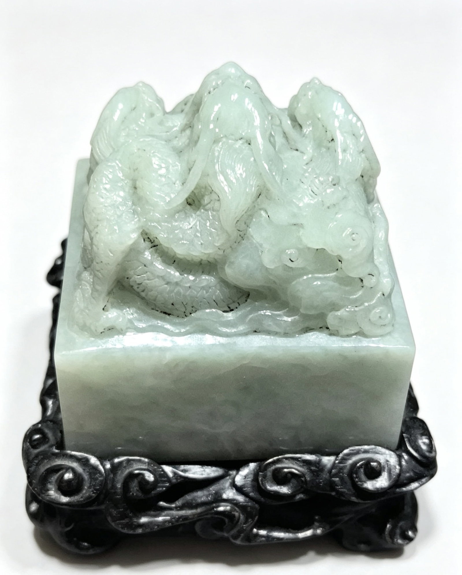 An Exquisite Jadeite Dragon Pattern Seal - 3
