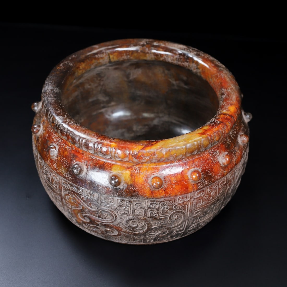 An Exquisite White Jade Auspicious Animal Pattern Jar (1 of 10)