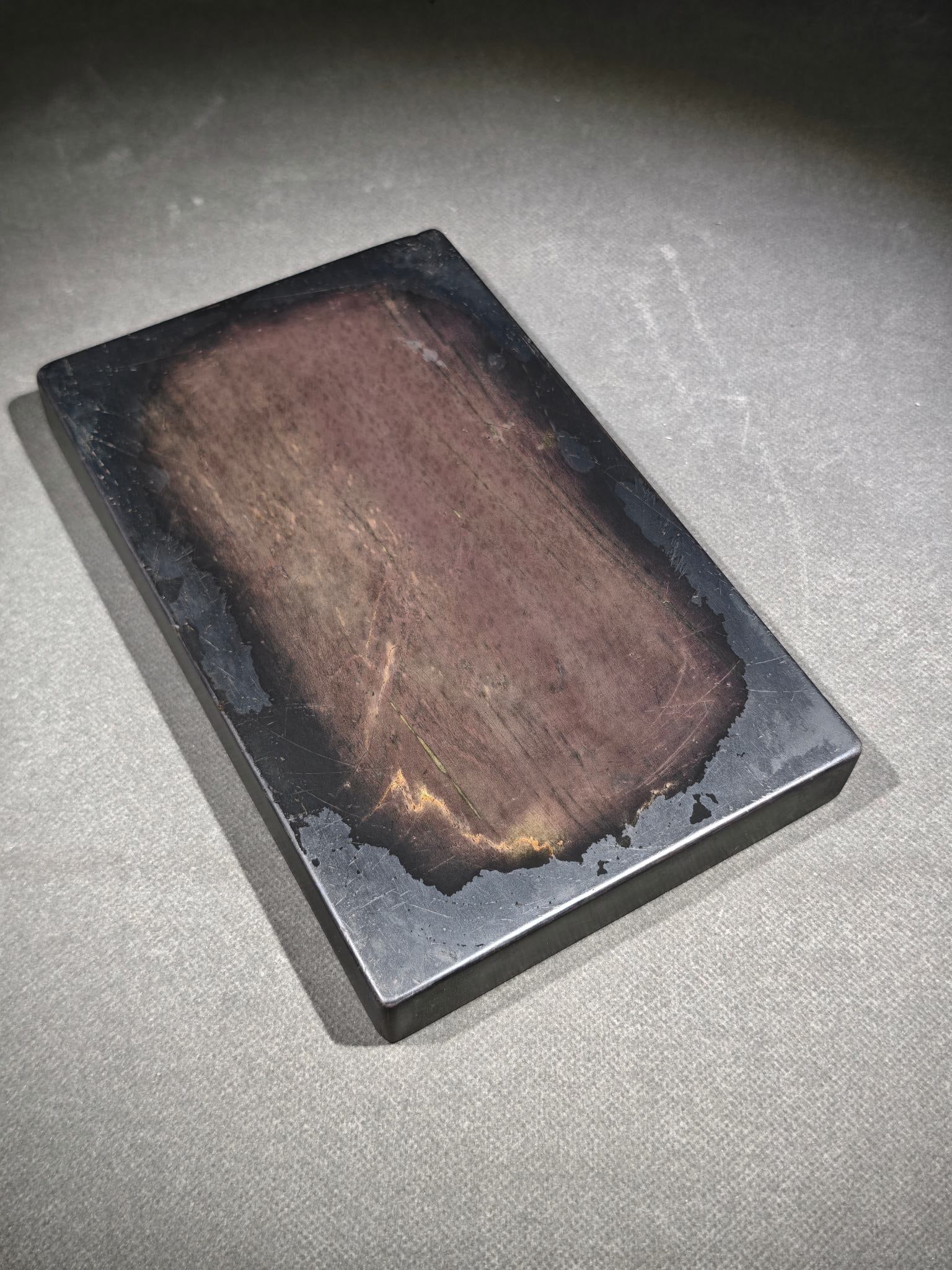 An Exquisite Stone Brush Wiper,with poem: An Exquisite Stone Brush Wiper,with poem,Qing Dynasty,China,With Mark,Size:9.2inx5.7inx1.2in,石头笔舔,带诗文,中国清代,带款