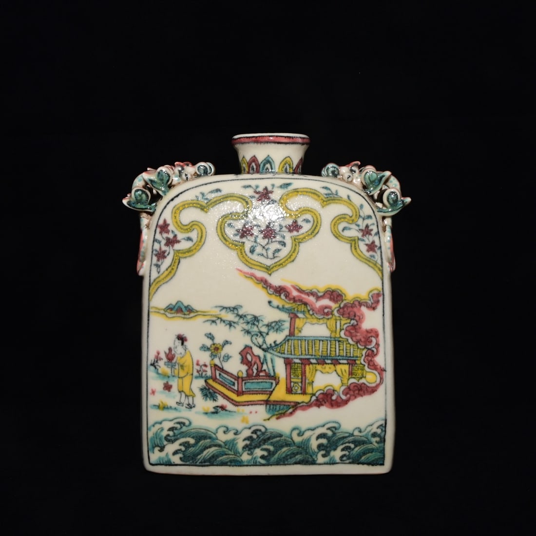 An Exquisite Wucai Character and Story Pattern Vase,: An Exquisite Wucai Character and Story Pattern Vase,Ming Dynasty, China ,Changtai Six-character Mark,Size:8.7inx7.9in 五彩人物故事纹瓶