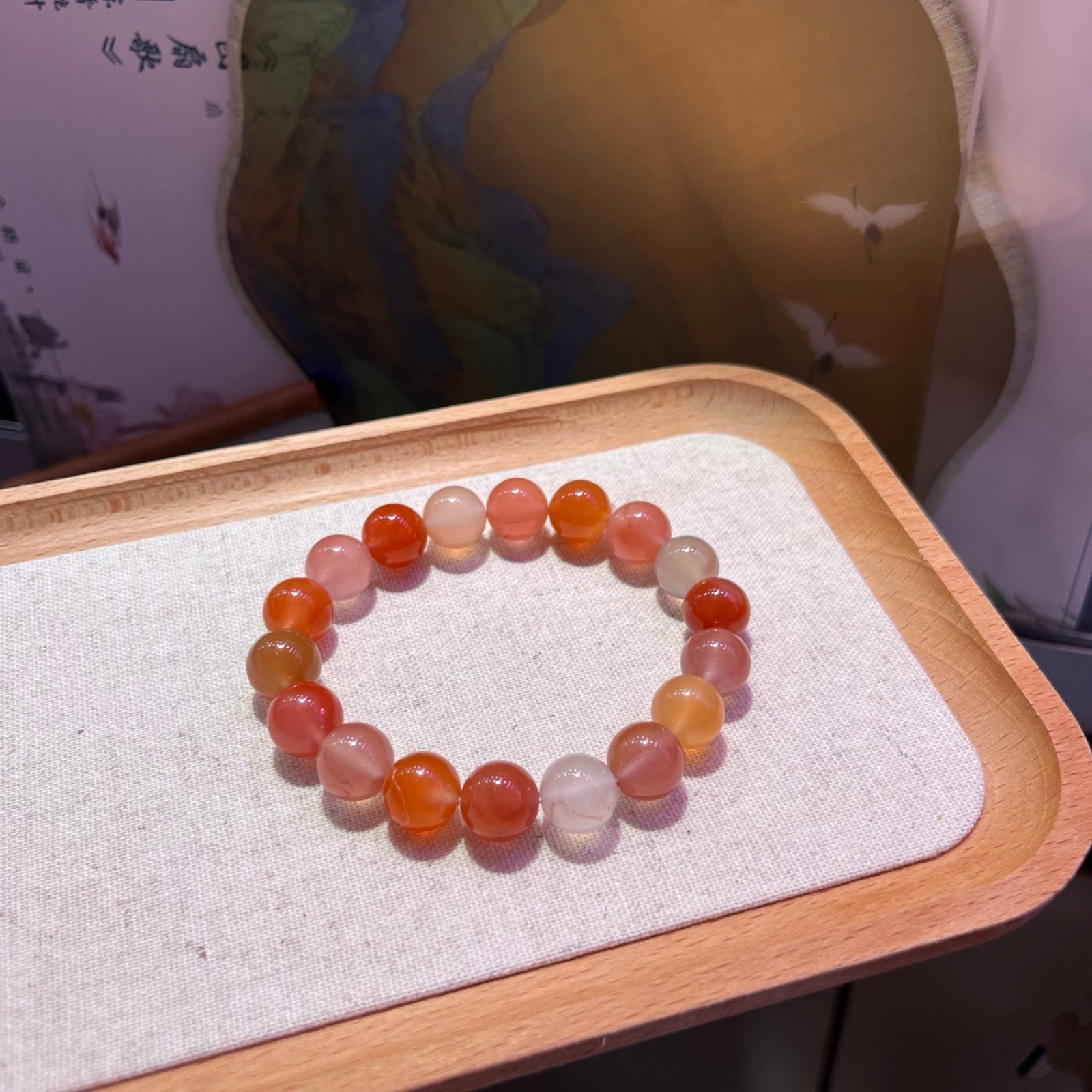 An Exquisite Agate Bracelets: An Exquisite Agate Bracelets,Size:11.6mm,Total Weight:30.3g 玛瑙手串