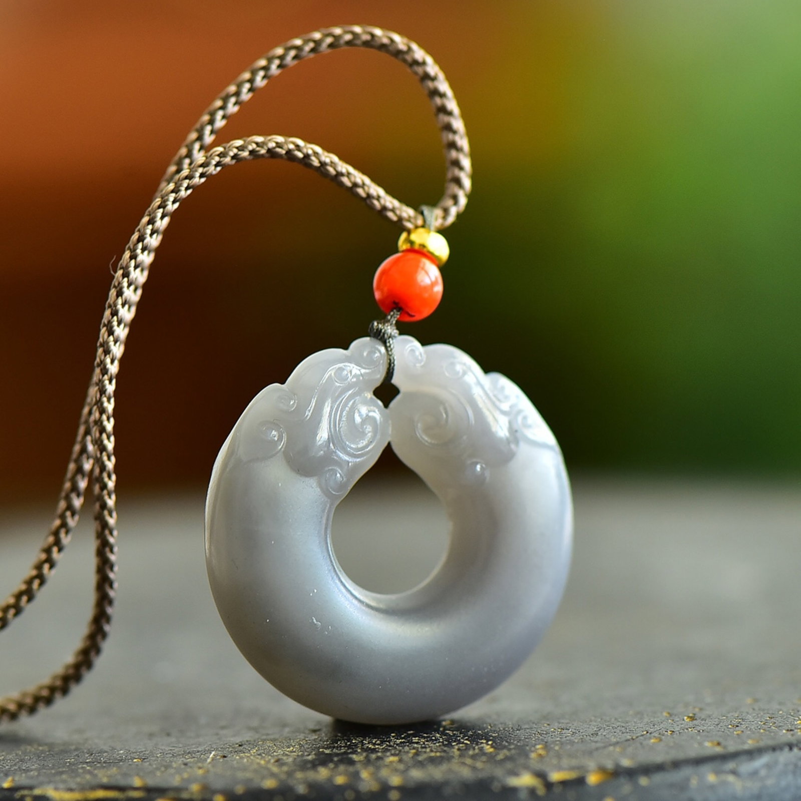 An Exquisite White Jade Dragon Pattern Pendant - 4