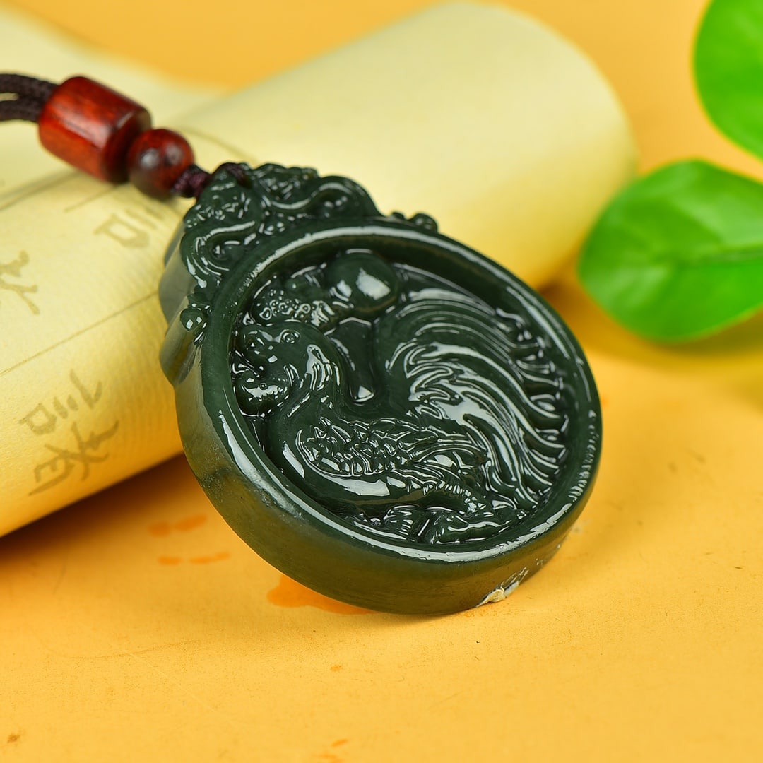 An Exquisite Sapphire Rooster Pattern Pendant - 3
