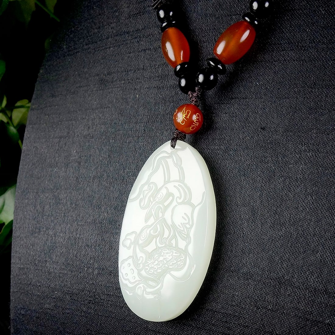 An Exquisite White Jade Crane Pattern Pendant - 5