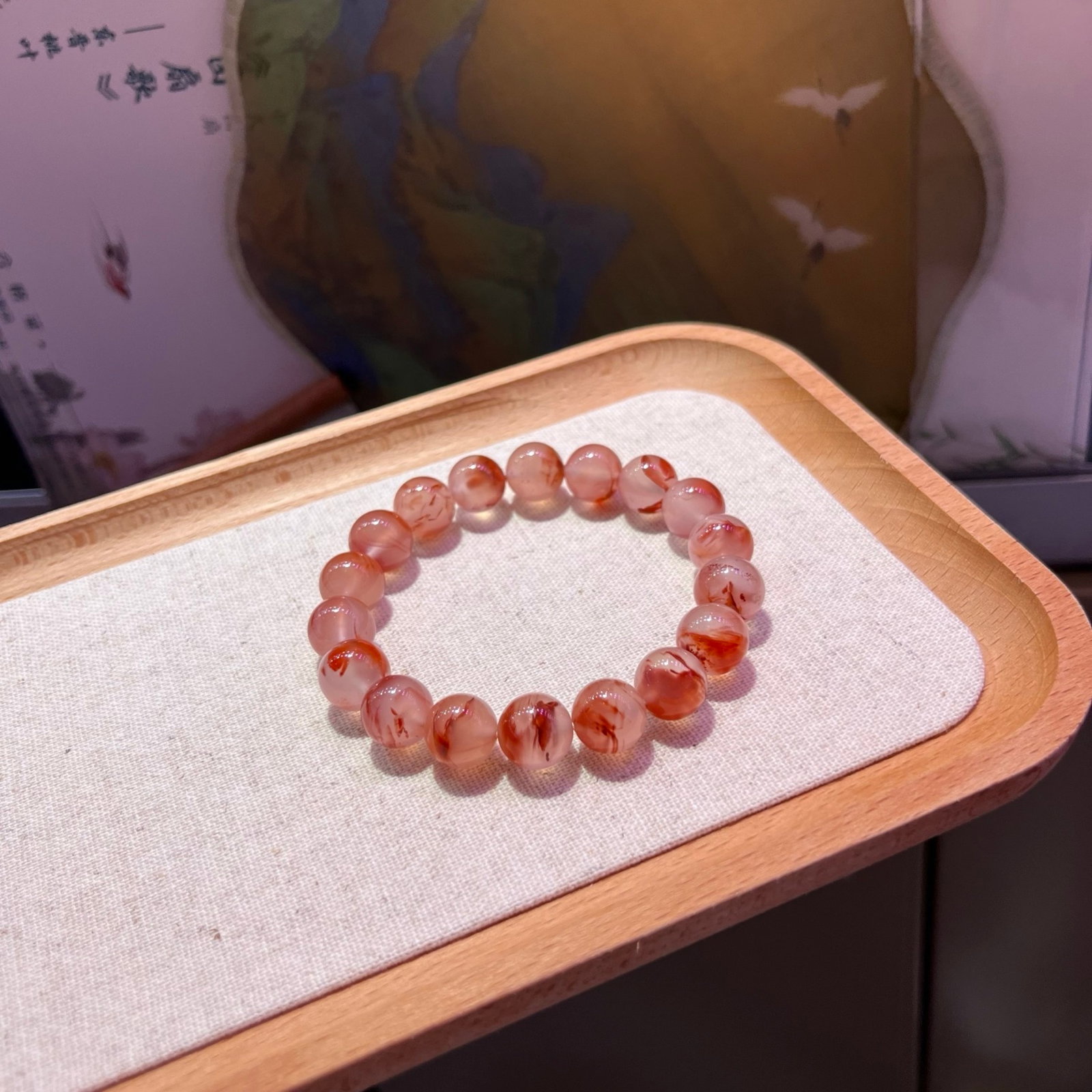 An Exquisite Agate Bracelets: An Exquisite Agate Bracelets,Size:11mm,Total Weight:34.3g 玛瑙手串