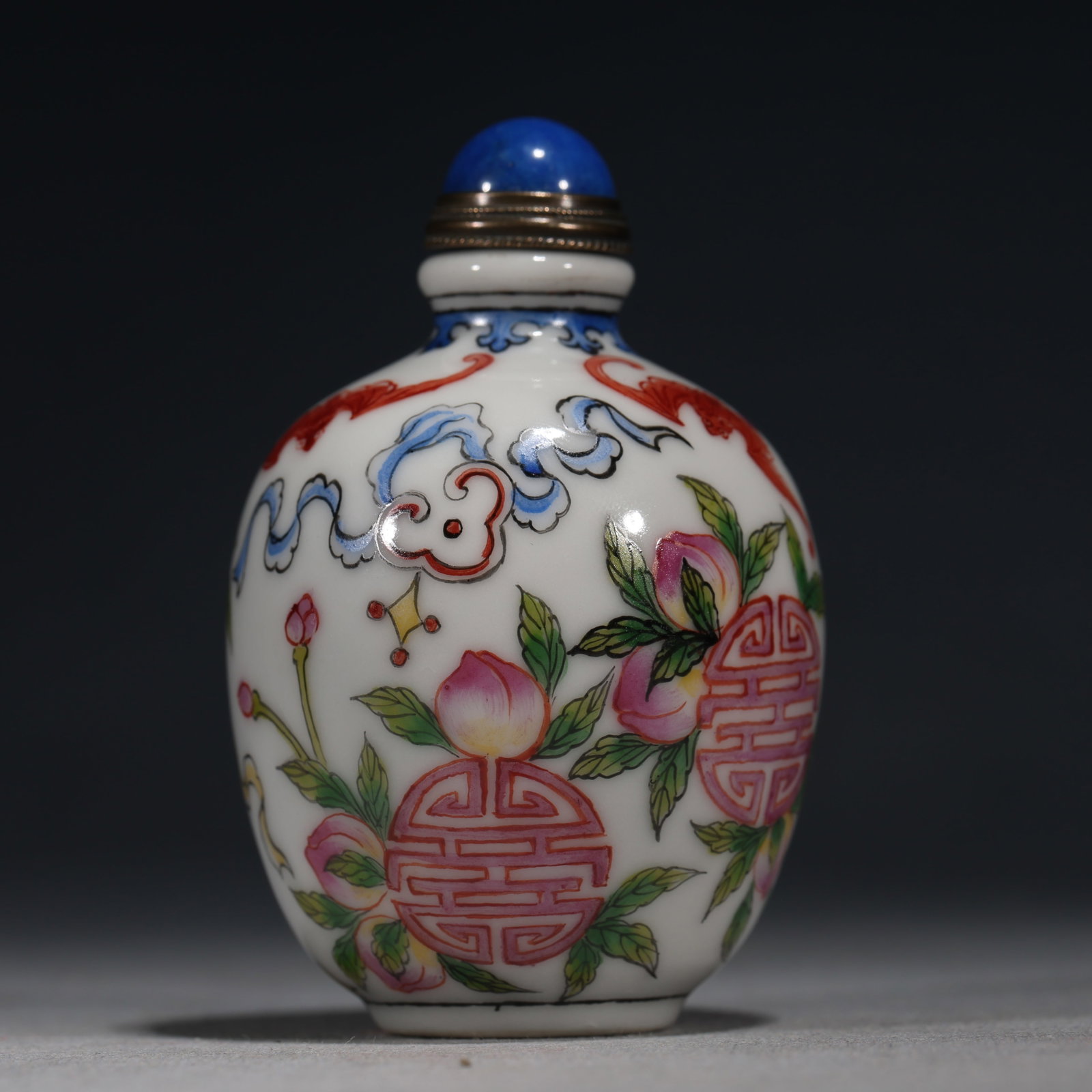 An Exquisite Famille Rose Snuff Bottle With Fortune And Longevity Pattern (1 of 6)
