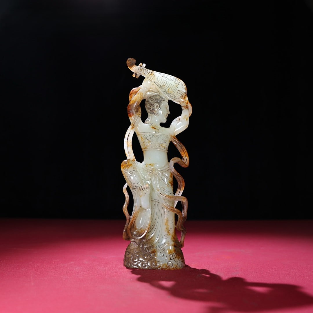 An Exquisite White Jade Figure Ornament: An Exquisite White Jade Figure Ornament,Qing