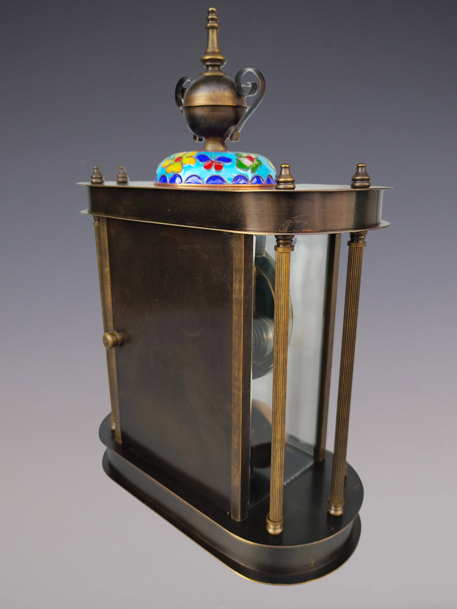 An Exquisite Bronze Lotus Pattern Clock - 6