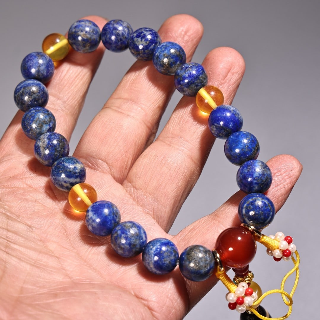 An Exquisite Lapis Lazuli Bracelets - 9