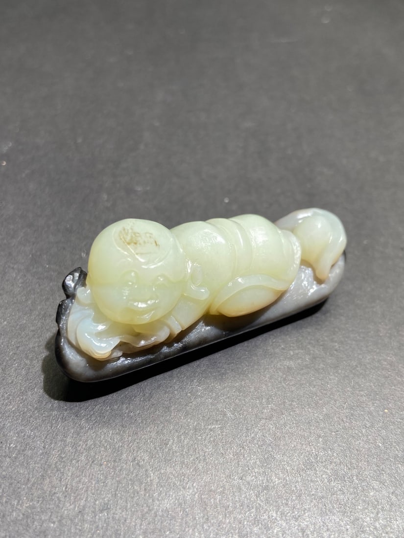 An Exquisite White Jade Figure Ornament: An Exquisite White Jade Figure Ornament,Qing