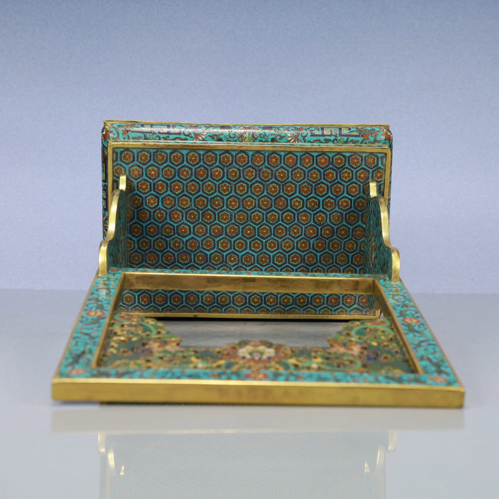 A Exquisite Cloisonne Lotus Pattern Dragon Pattern Ornament - 12