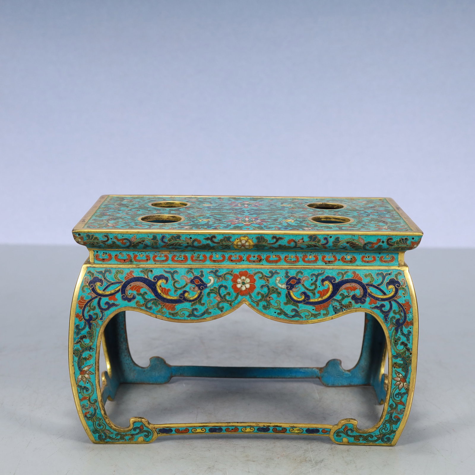 A Exquisite Cloisonne Lotus Pattern Dragon Pattern Ornament - 8