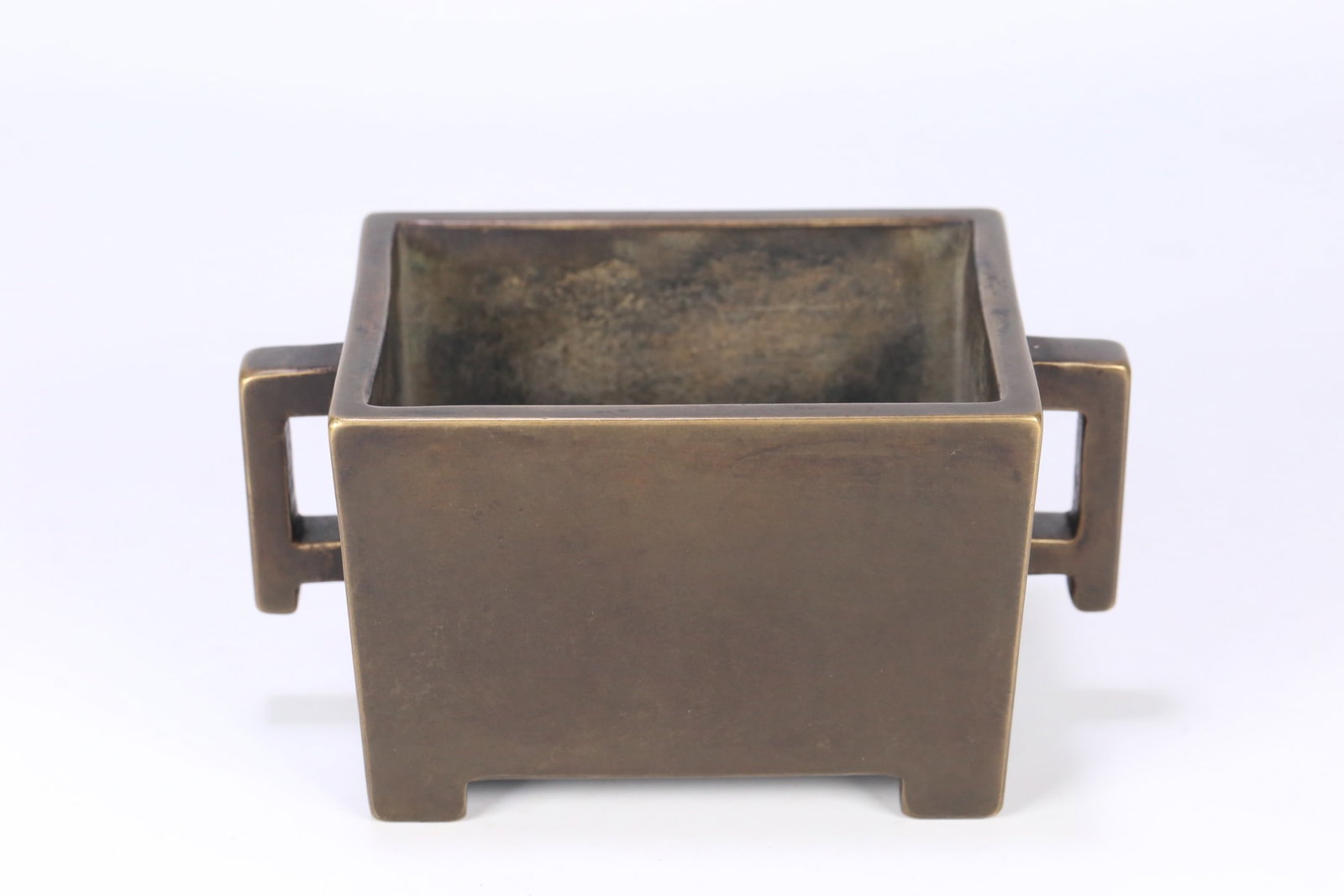 An Exquisite Bronze Double-Ears Four Legs Censer: An Exquisite Bronze Double-Ears Four Legs Censer,Ming Dynasty, China,Xuande Six-character