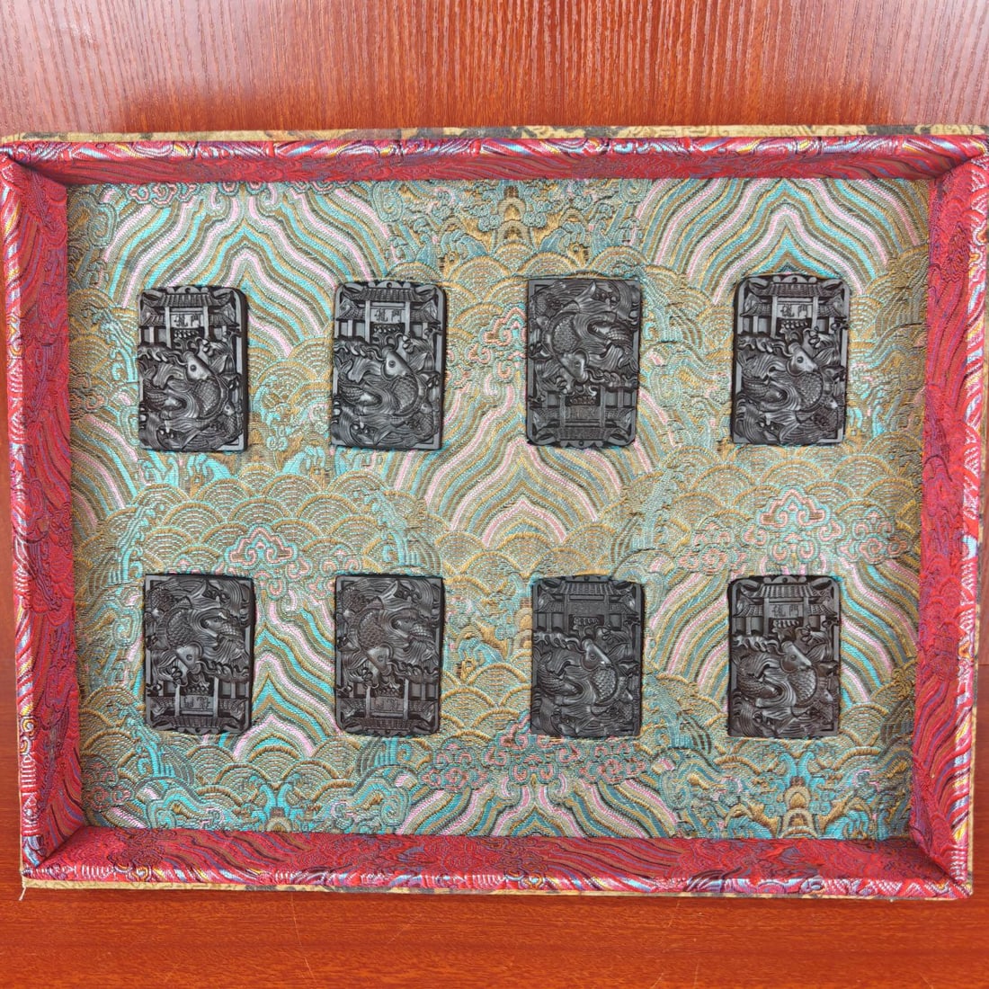 A Set of Fine Eaglewood Fish Pattern Pendants: A Set of Fine Eaglewood Fish Pattern Pendants,Qing Dynasty,ChinaSize:2.4in一套沉香木鱼纹挂件,中国清代,Size:6cm