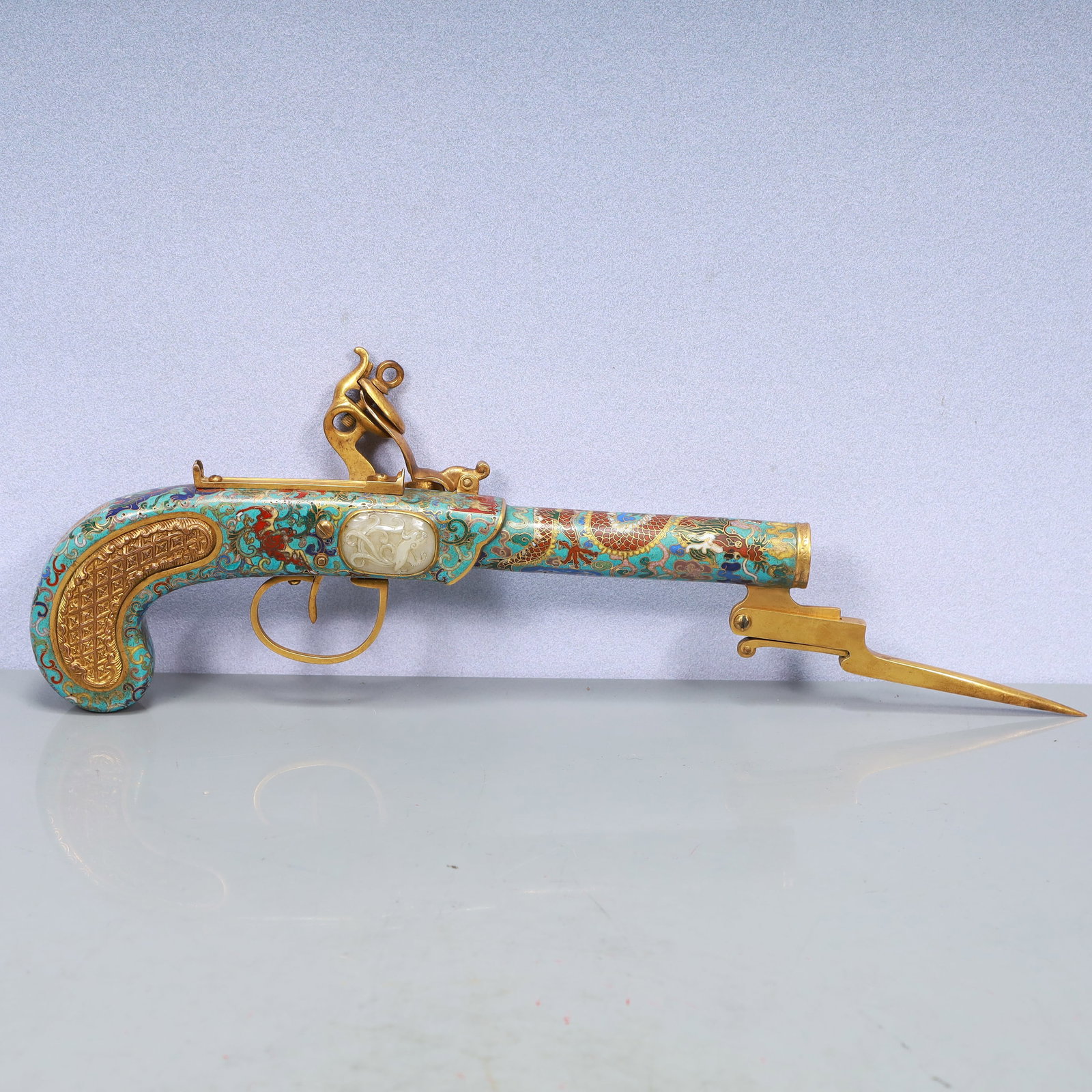 A Exquisite Cloisonne Dragon Pattern Pistol - 5