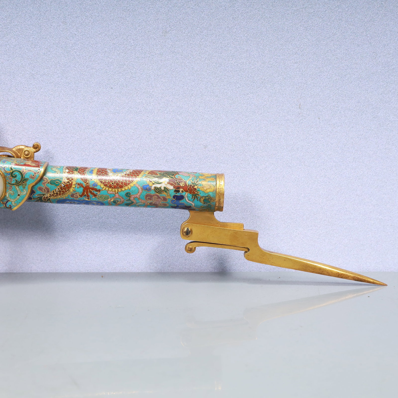 A Exquisite Cloisonne Dragon Pattern Pistol - 6