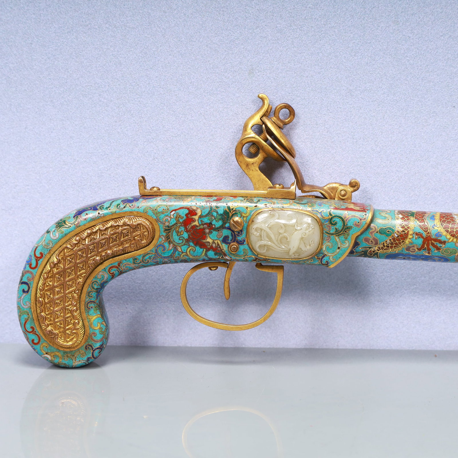 A Exquisite Cloisonne Dragon Pattern Pistol - 7