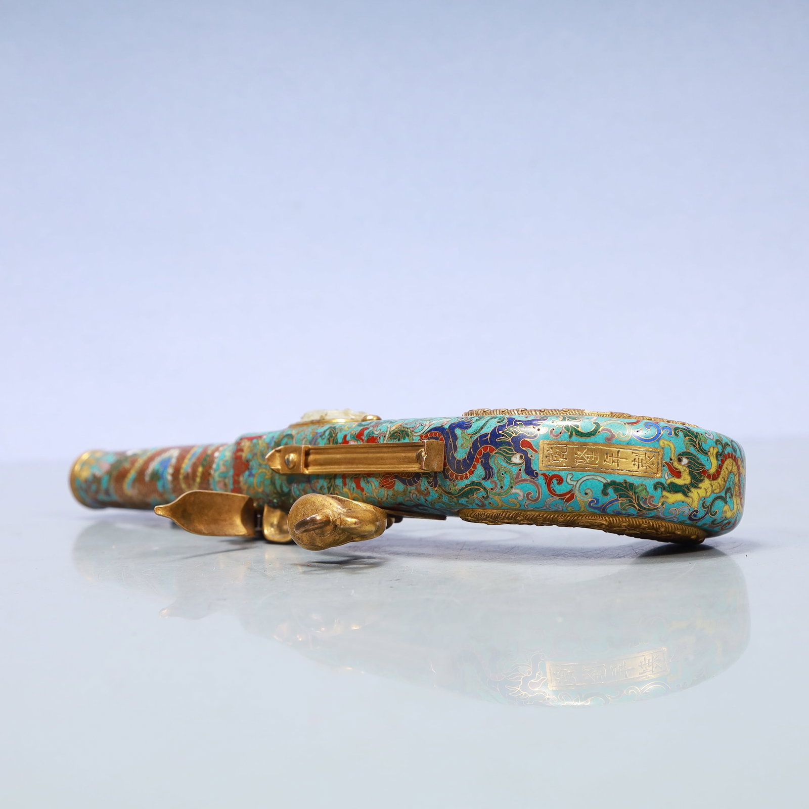 A Exquisite Cloisonne Dragon Pattern Pistol - 8