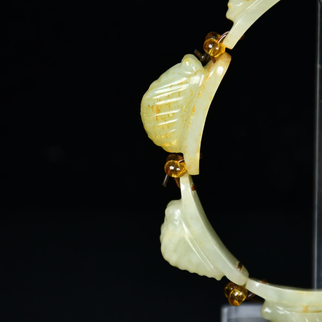 An Exquisite White Jade Cicada Pattern Bracelets - 7