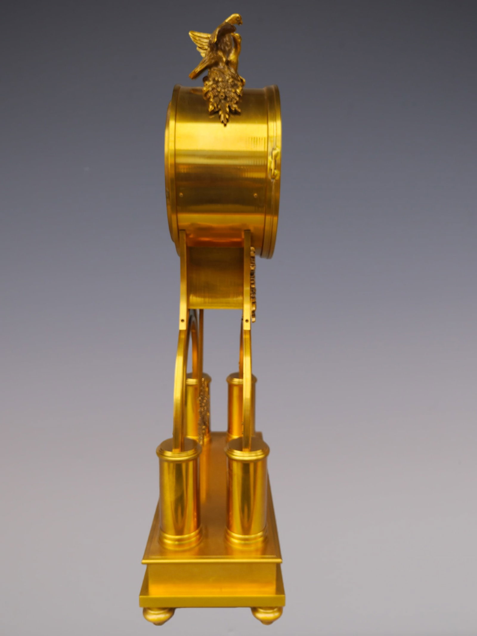 An Exquisite Gilt Bronze Lotus Pattern Clock - 3