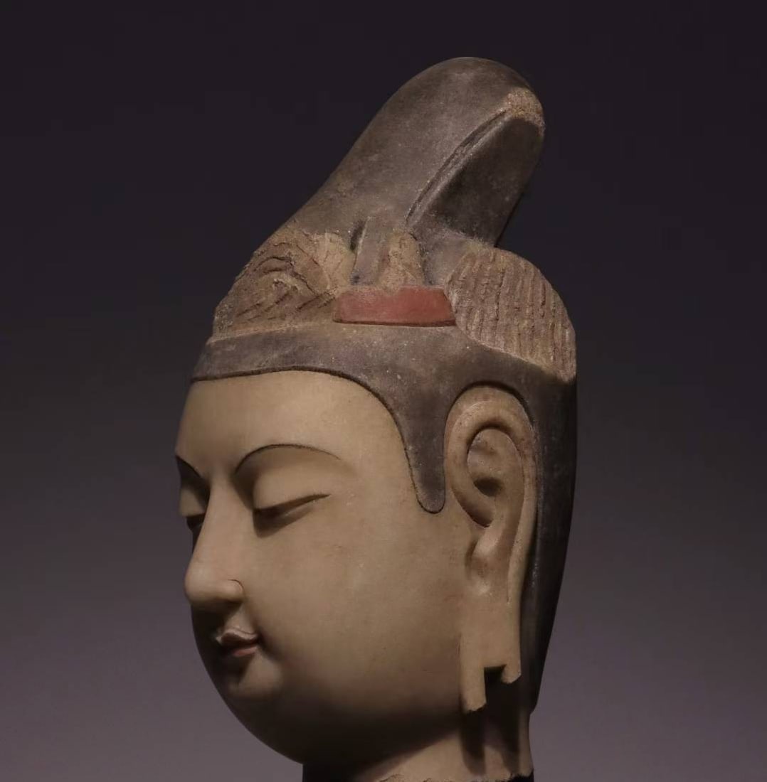 An Exquisite Marble Buddha head - 3