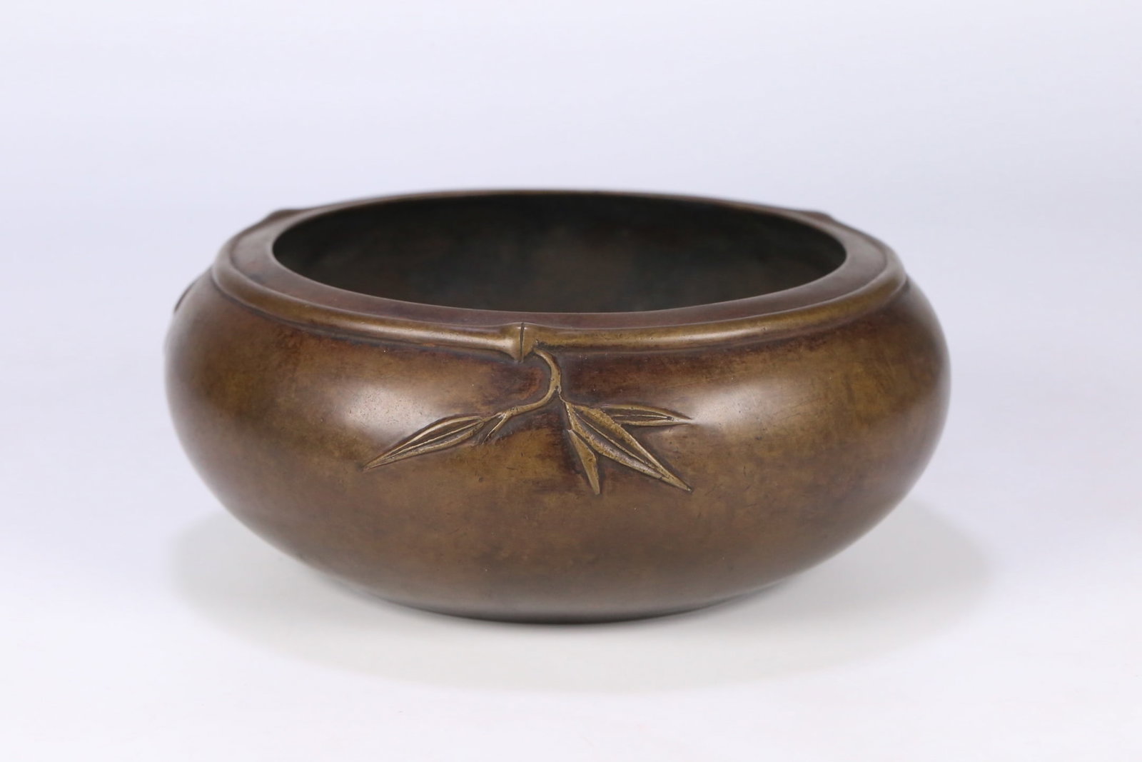 An Exquisite Bronze Bamboo Pattern Brush Washer (1 of 9)
