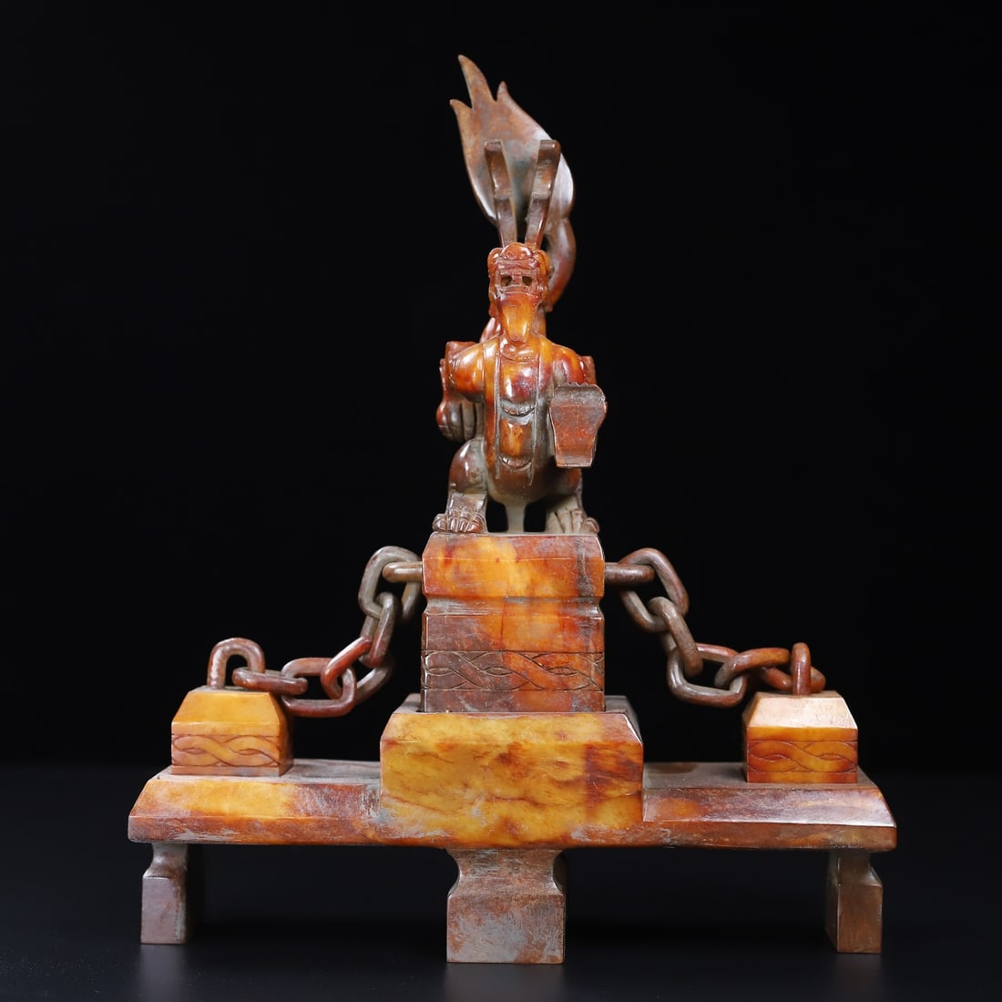 A Set of Fine White Jade Dragon-Shaped Seals (1 of 10)