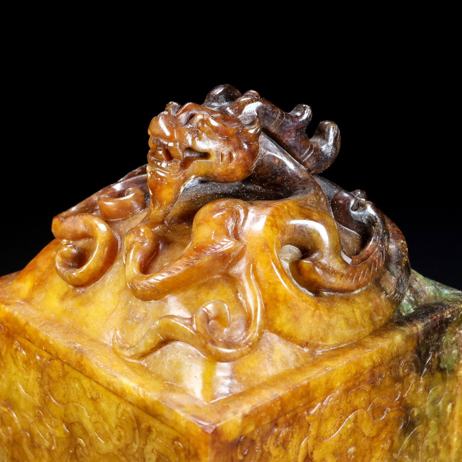 An Exquisite White Jade Dragon Pattern Seal - 6