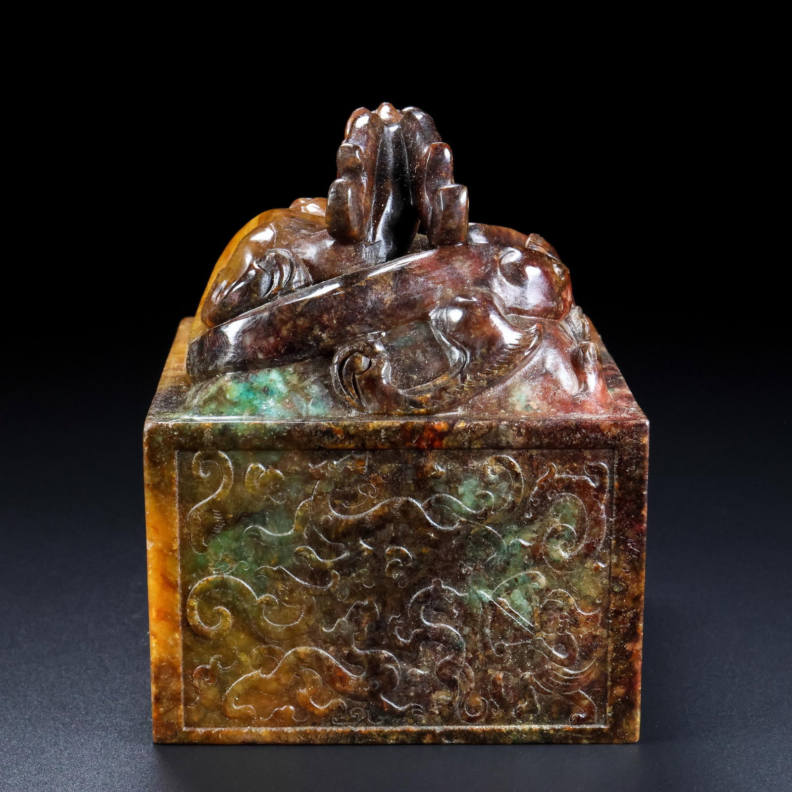 An Exquisite White Jade Dragon Pattern Seal - 8