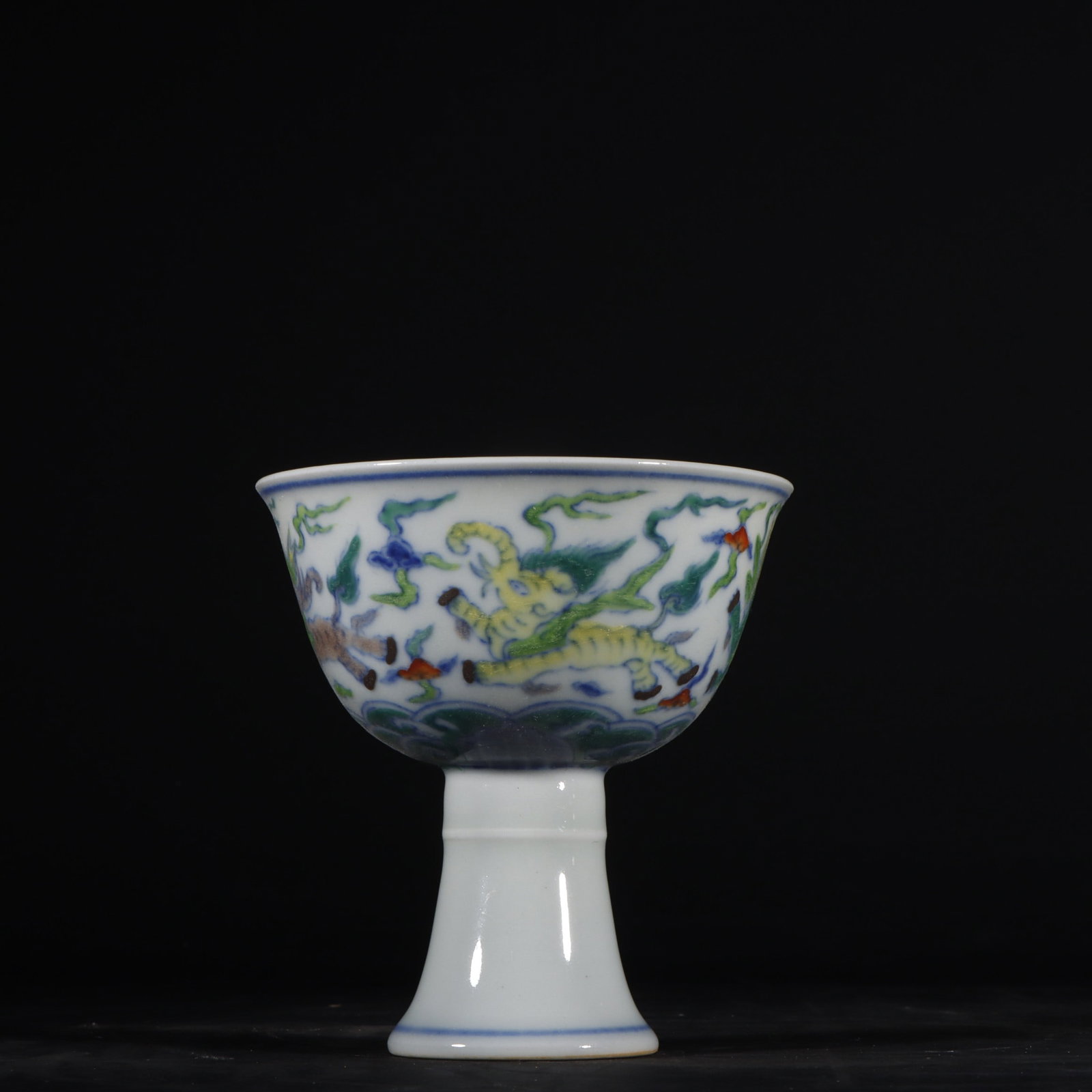 An Exquisite Doucai Auspicious Beast Pattern Cup (1 of 9)