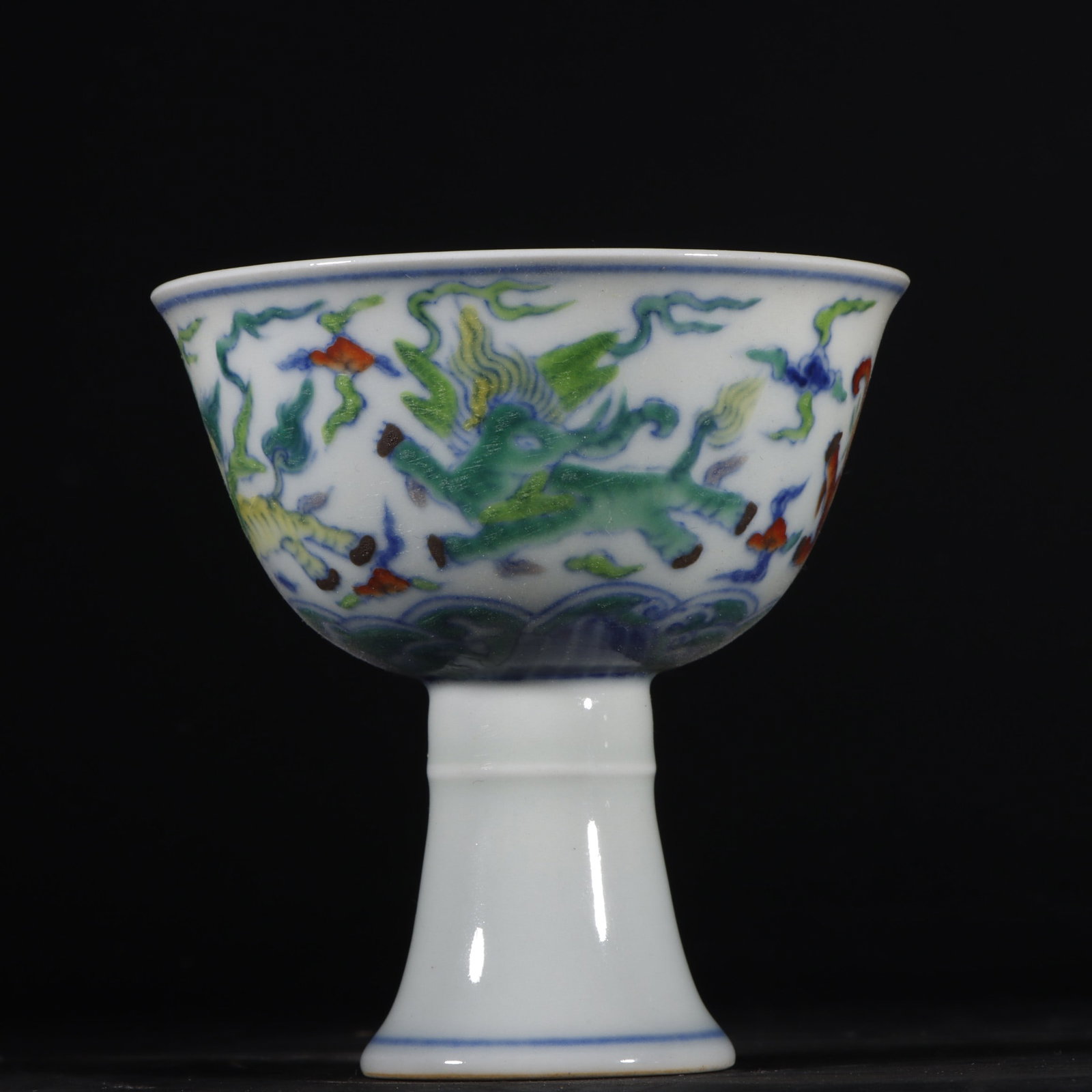 An Exquisite Doucai Auspicious Beast Pattern Cup - 7