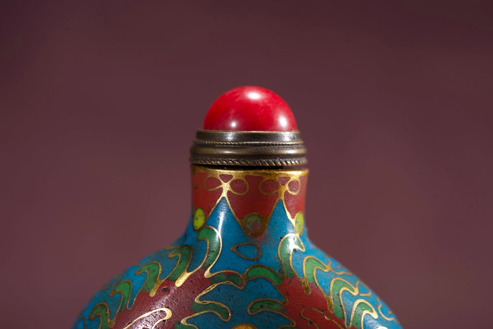 An Exquisite Cloisonne Dragon Pattern Snuff Bottle - 2