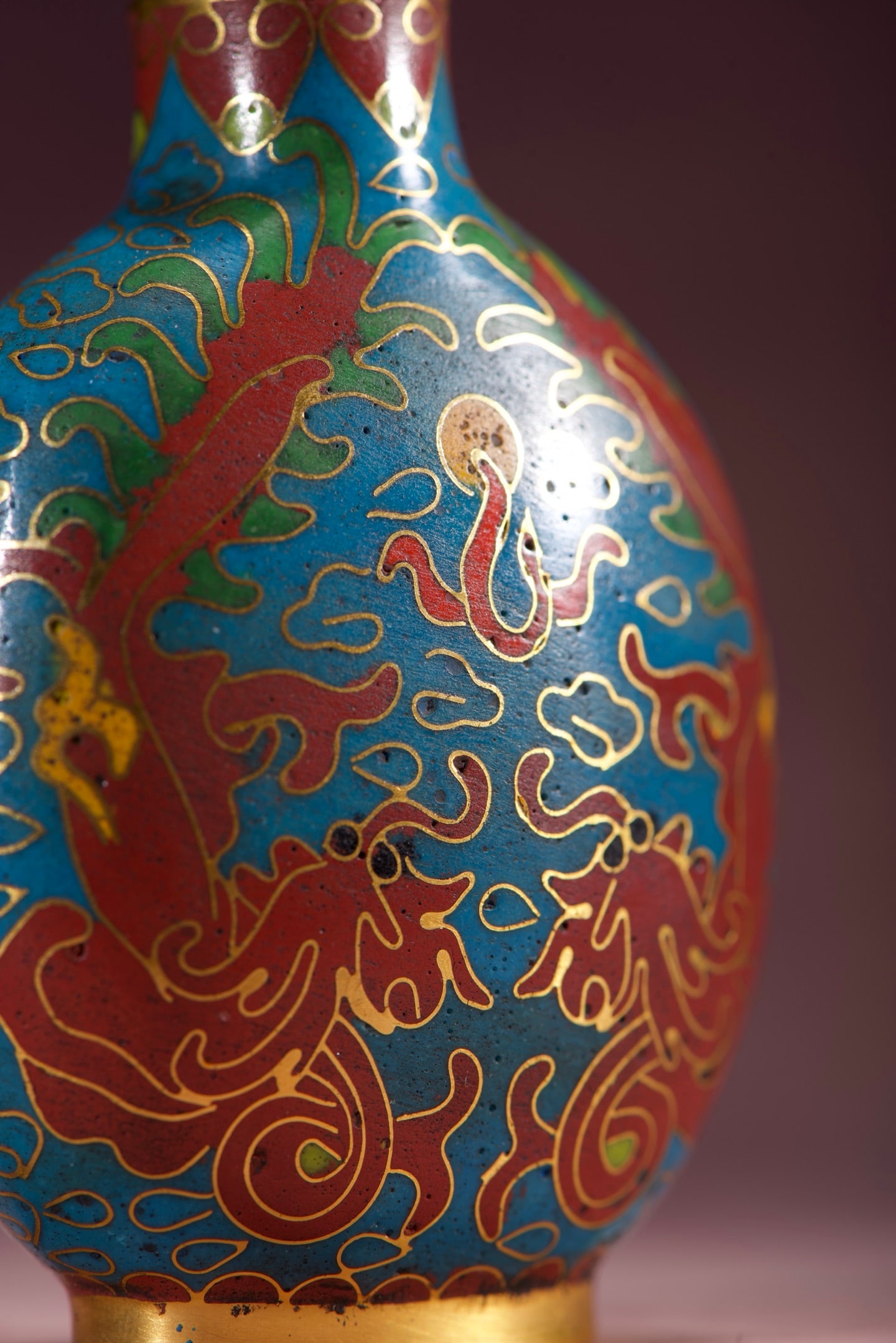 An Exquisite Cloisonne Dragon Pattern Snuff Bottle - 6