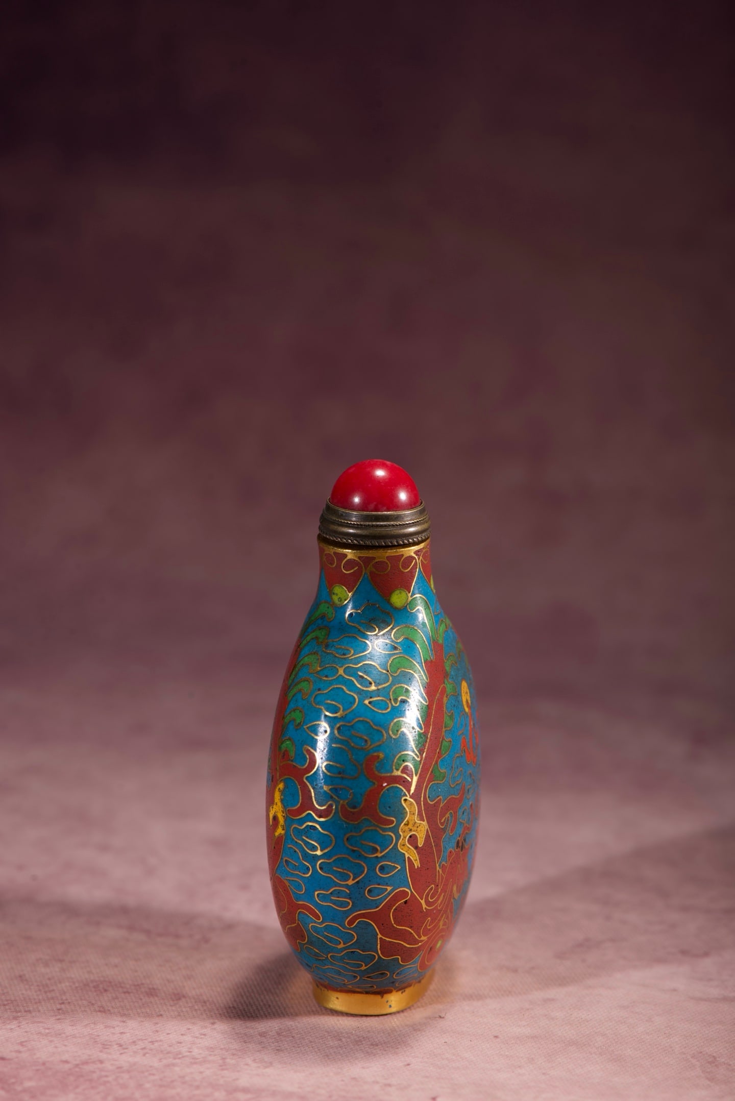 An Exquisite Cloisonne Dragon Pattern Snuff Bottle - 7