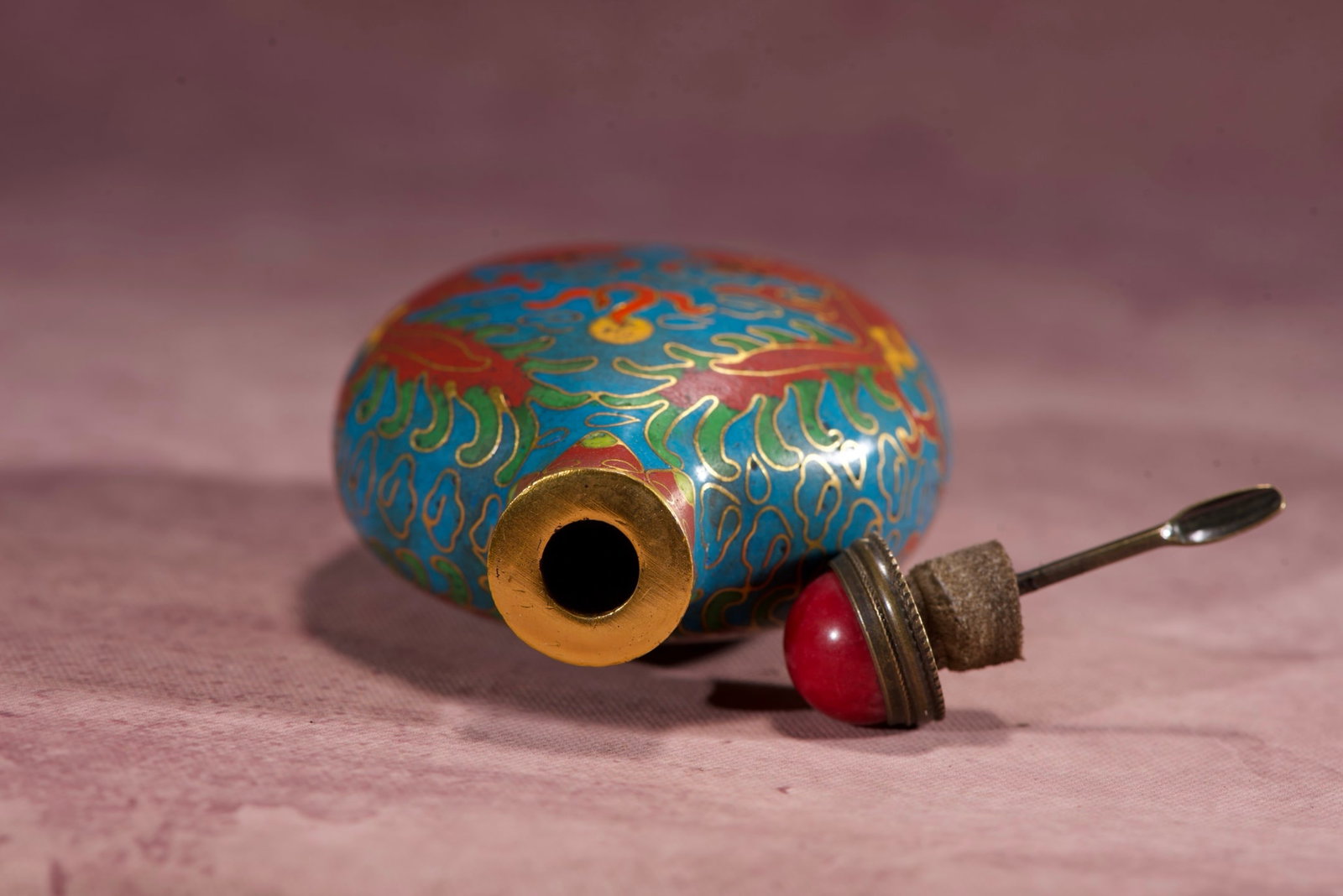 An Exquisite Cloisonne Dragon Pattern Snuff Bottle - 8