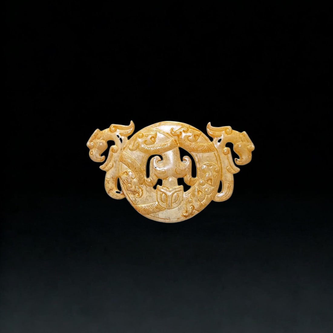 An Exquisite Hotan Jade Dragon and Phoenix Pendant (1 of 5)