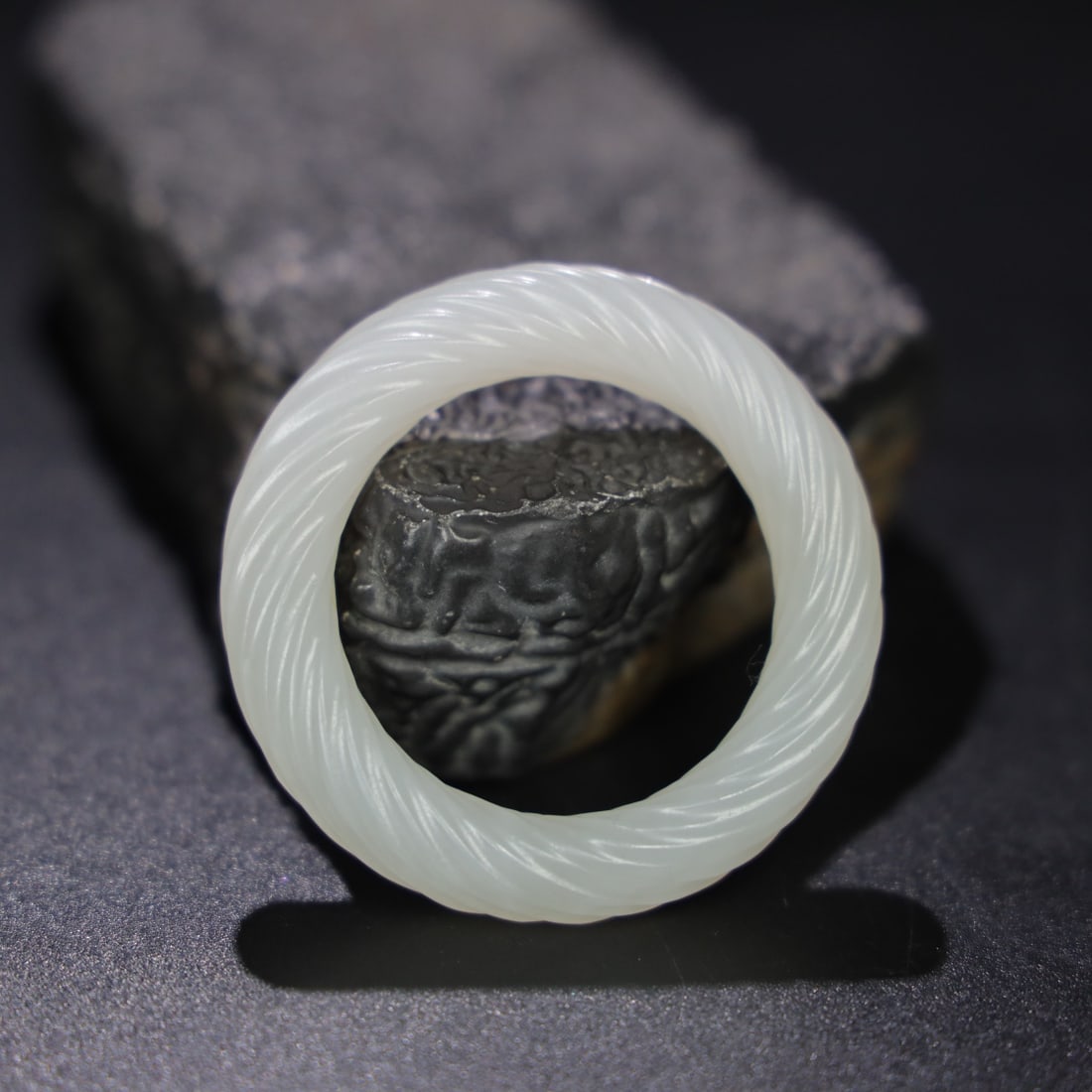An Exquisite Hotan Jade Kasaya Ring (1 of 9)