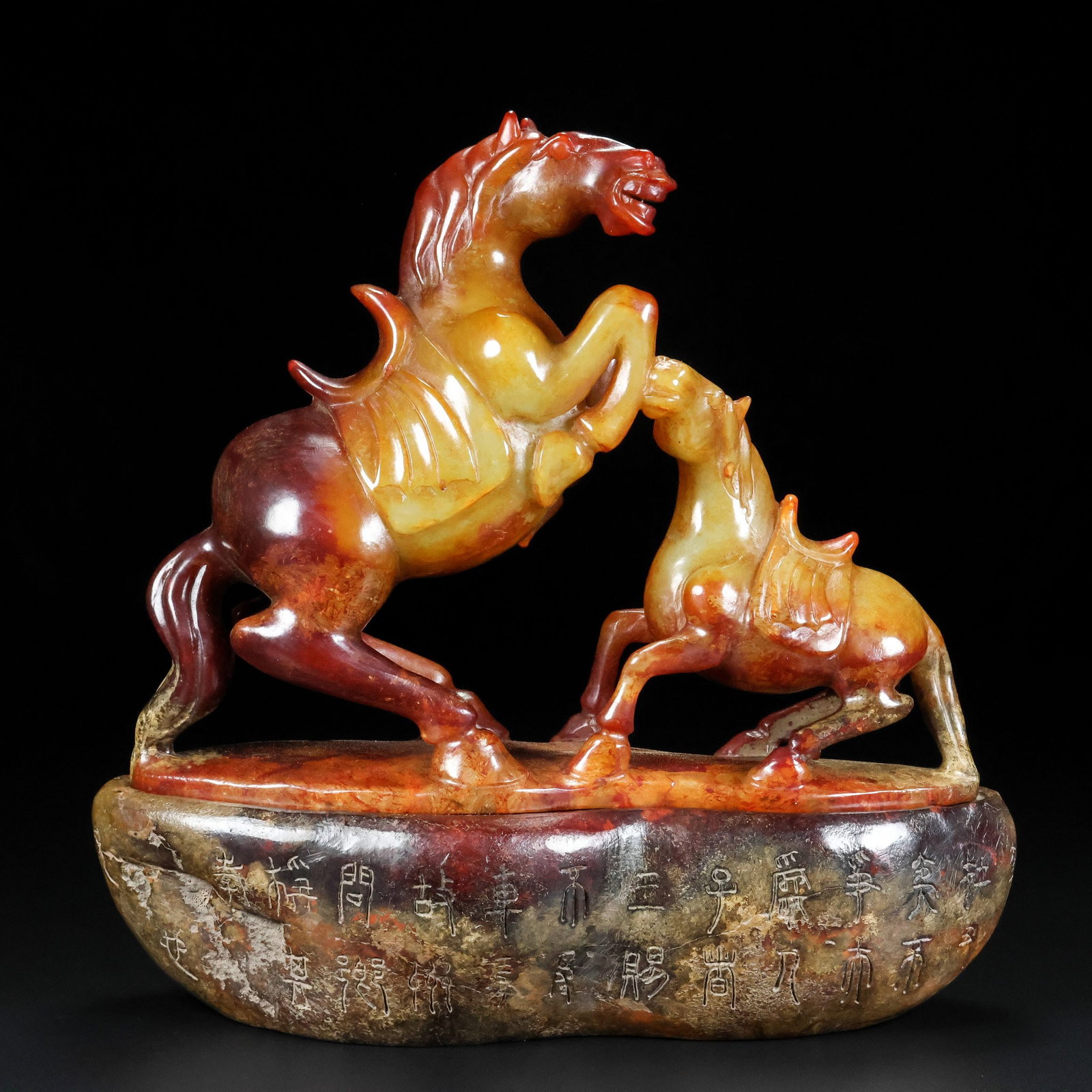 An Exquisite Hotan Jade Horse Ornament: An Exquisite Hotan Jade Horse Ornament,Han Dynasty, China,Size:7.9inx3.1inx7.5in,Weight:2275g 和田玉马摆件,中国汉代