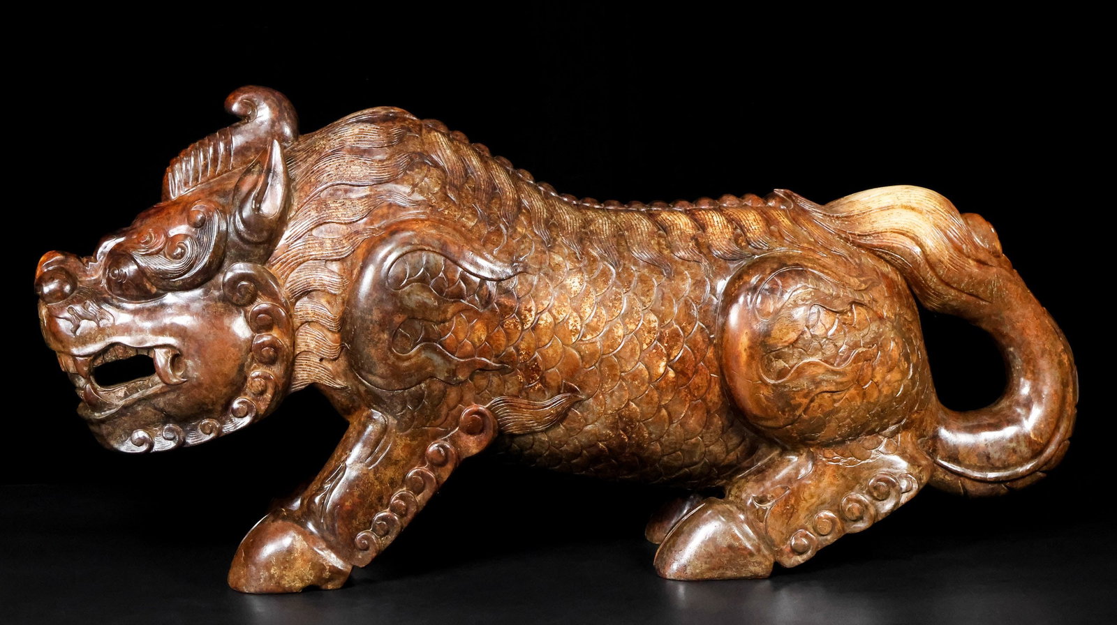 An Exquisite Hotan Jade Kylin Ornament (1 of 9)