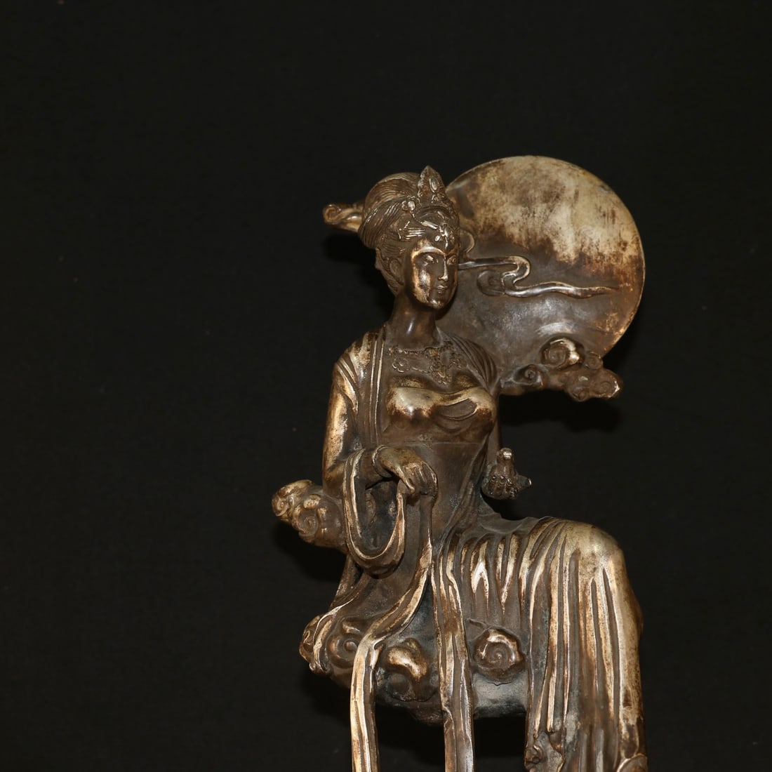 An Exquisite Silver-Gilt Copper Figures Ornament - 2
