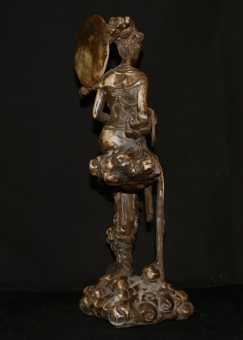 An Exquisite Silver-Gilt Copper Figures Ornament - 6