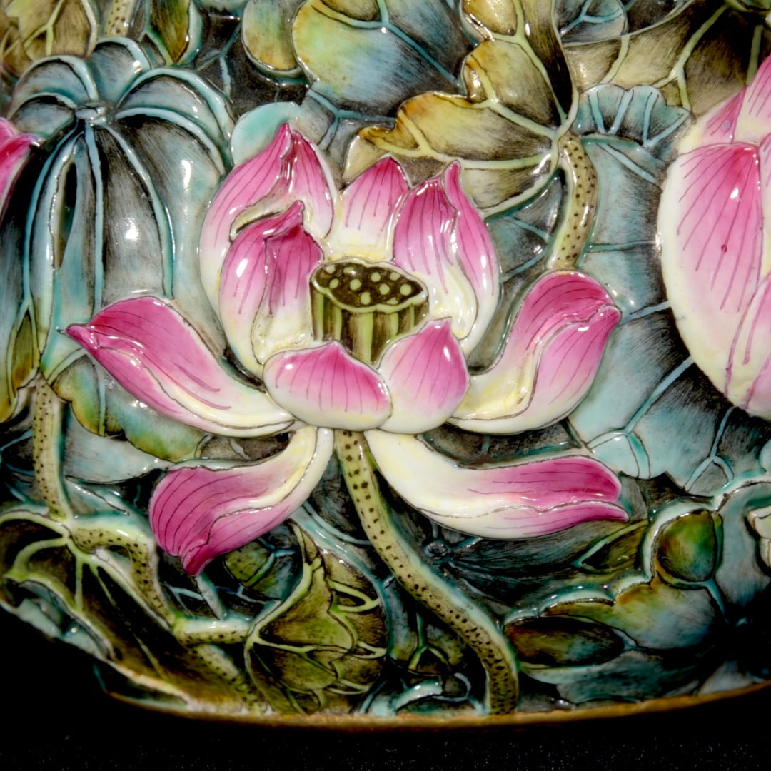 An Exquisite Enamel Lotus Leaf Pattern Ewer - 5