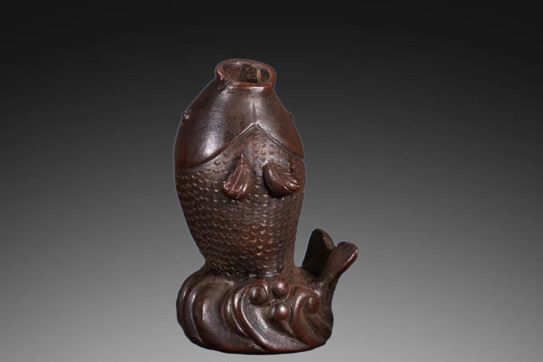 An Exquisite Purple Sands Fish Vase - 3