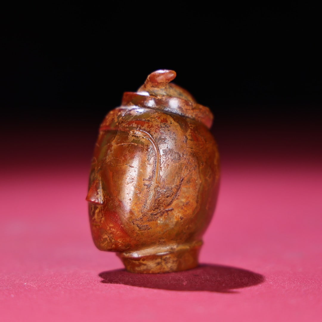 An Exquisite Agate Human Head Ornament - 3