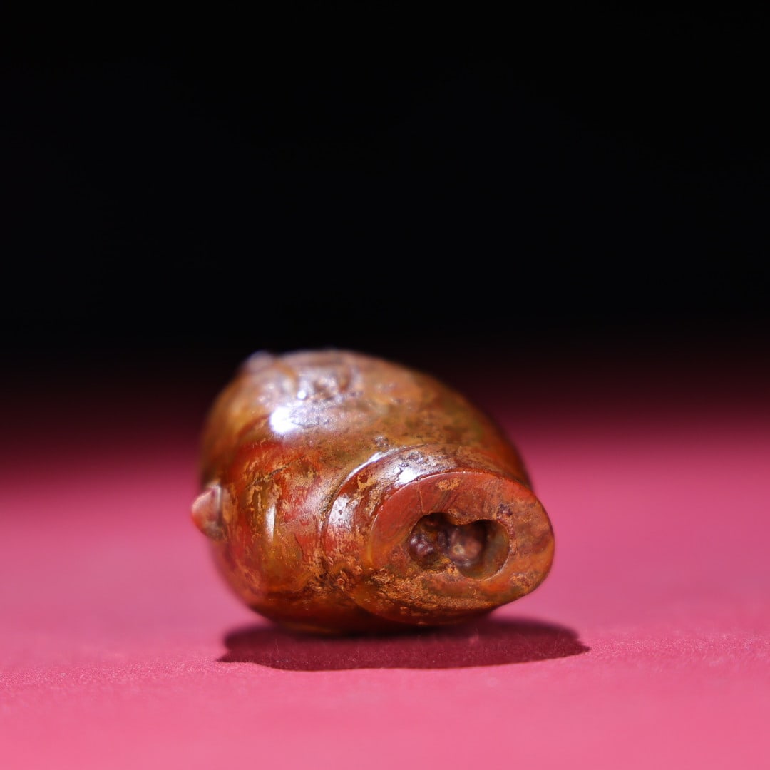 An Exquisite Agate Human Head Ornament - 9